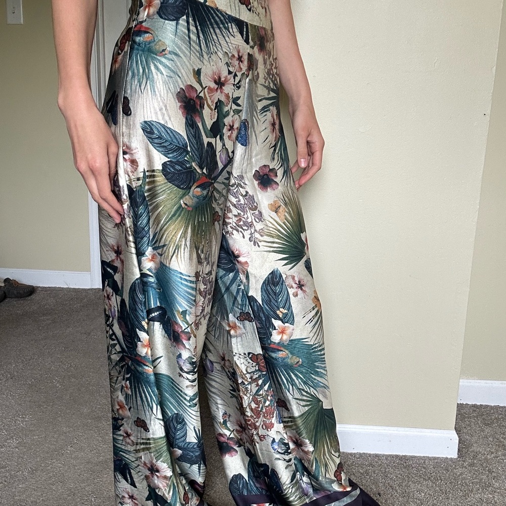 Pink Martini | Silk Floral Pants